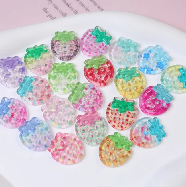 Dopamine Jello Apple Button Mixed Gift Set Scrapbook Decorations DIY Baby Clothing Accessories Beads Trending Instagram