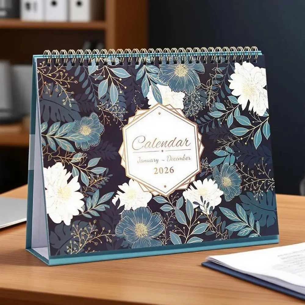 

Creative 2026 Desktop Calendar Portable Thick Paper Time Manegement Organizers Memo Pad Daily Schedule Annual Schedule Organizer