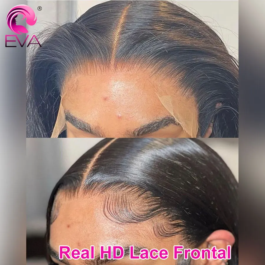 

Eva 13x4 HD Lace Frontal, узкие ультратонкие невидимые фронтальные HD кружева 0,10 мм, предварительно выщипанные прямые и объемные волны HD кружевные застежки