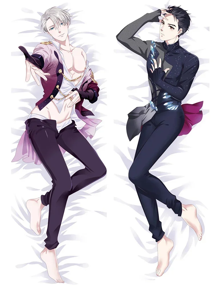 Anime YURI!!! on ICE Victor Nikiforov Dakimakura Hugging Body Pillowcase Yuri Katsuki BL Male Pillow Cover Case