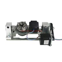 4th Axis 5th A B Aixs Rotary Axis 4 Jaw Chuck 60mm Center Height 55MM DIY 5 Axis CNC Router Engraving Machine Rotation Tools