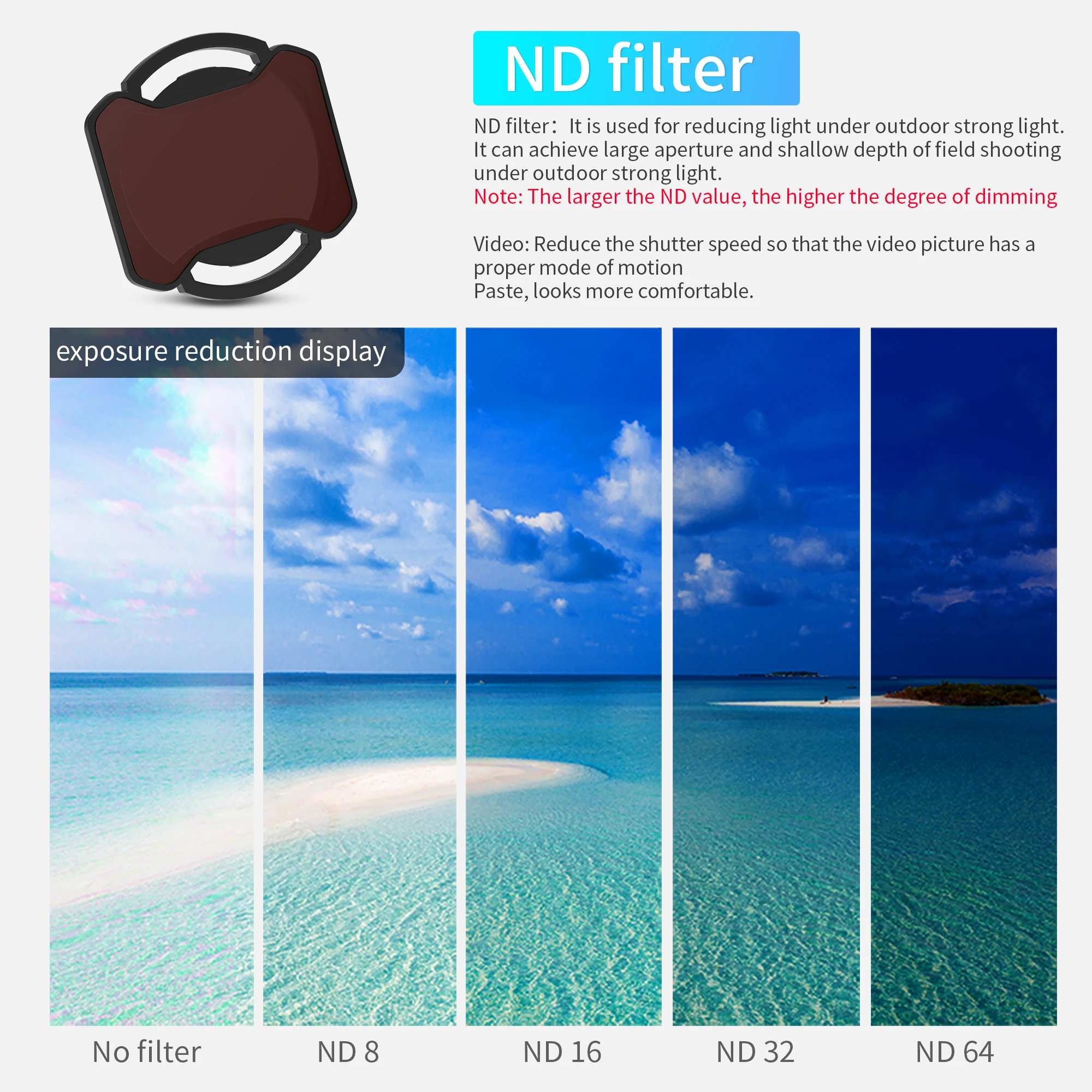 RCSTQ ND Filter For DJI Avata 2 Optical Glass Lenses Adjustable Filter Set ND8 ND16 ND32 ND64 UV CPL Drone Lens Accessories - Image 2