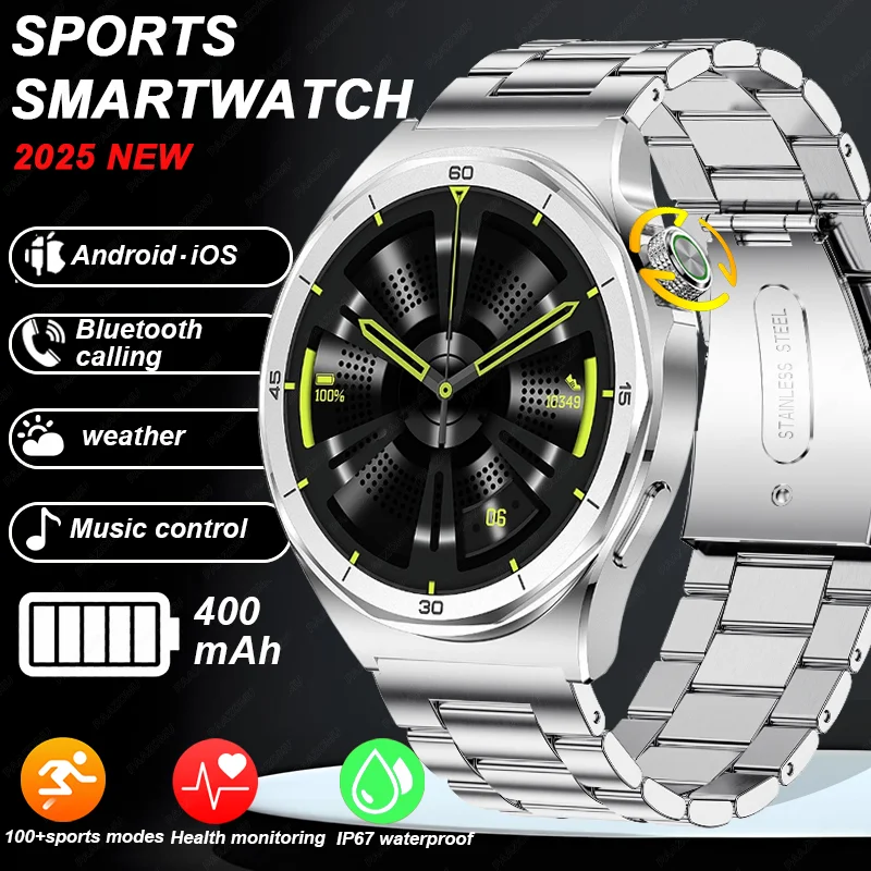 

2025 New Outdoor Sports Men Smart Watch 1.46-inch 360 * 360 HD Screen Bluetooth Call Health Monitoring Suitable for Android IOS