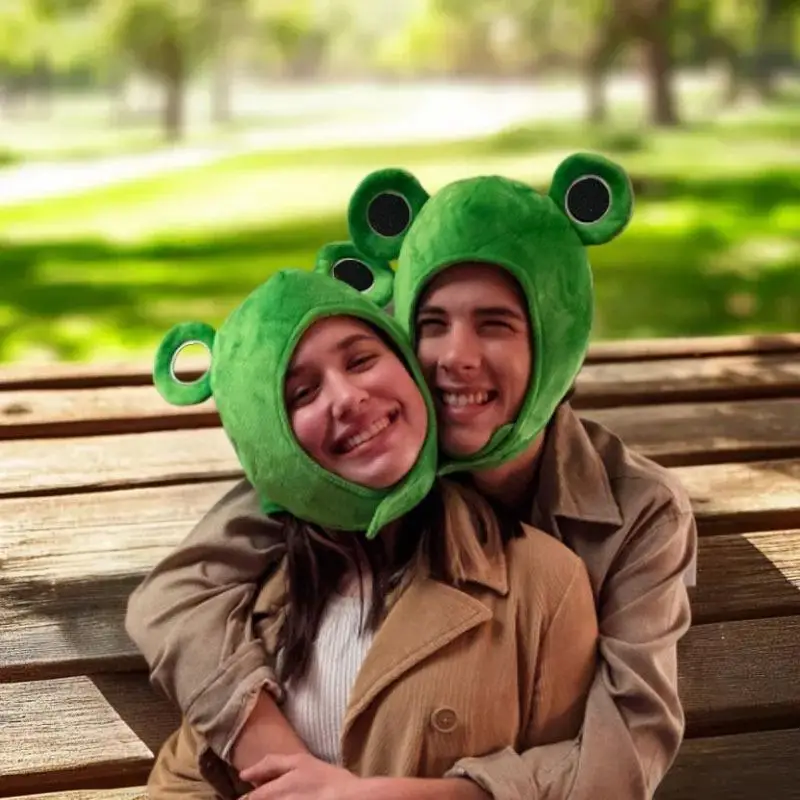 新着レディース グリーン カエル プリンス ハット: ハロウィンに最適なぬいぐるみアクセサリー