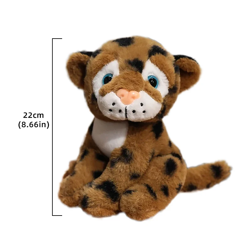 Pluszak Leopard 22 cm Kawaii Śliczne Zwierzątko Domowe Czarna Pantera Lalka Poduszka Prezent Urodzinowy dla Dzieci Miękka Wypchana Zabawka Pluszowa
