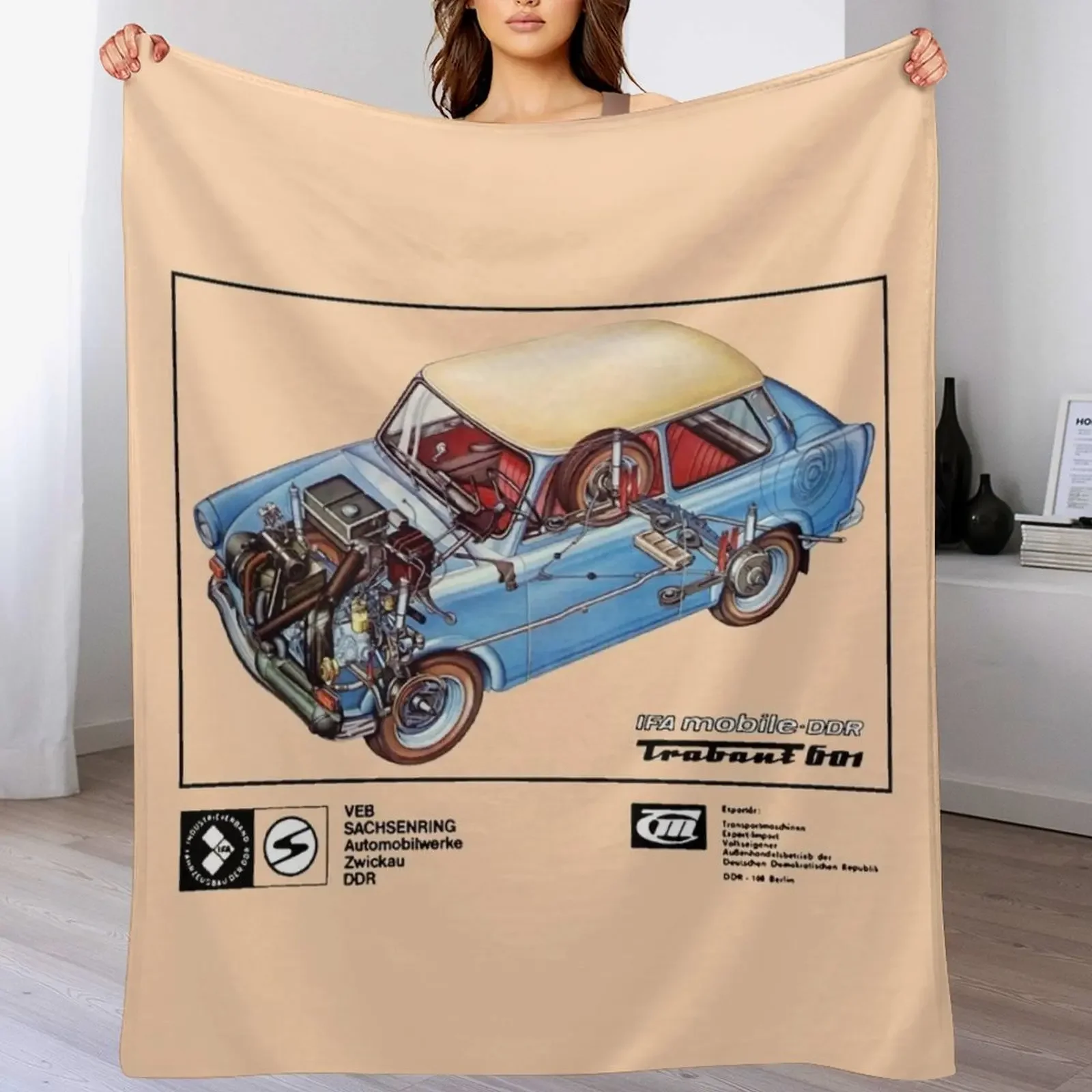 

TRABANT 601 Throw Blanket Soft Beds Thins Shaggy Sleeping Bag Blankets