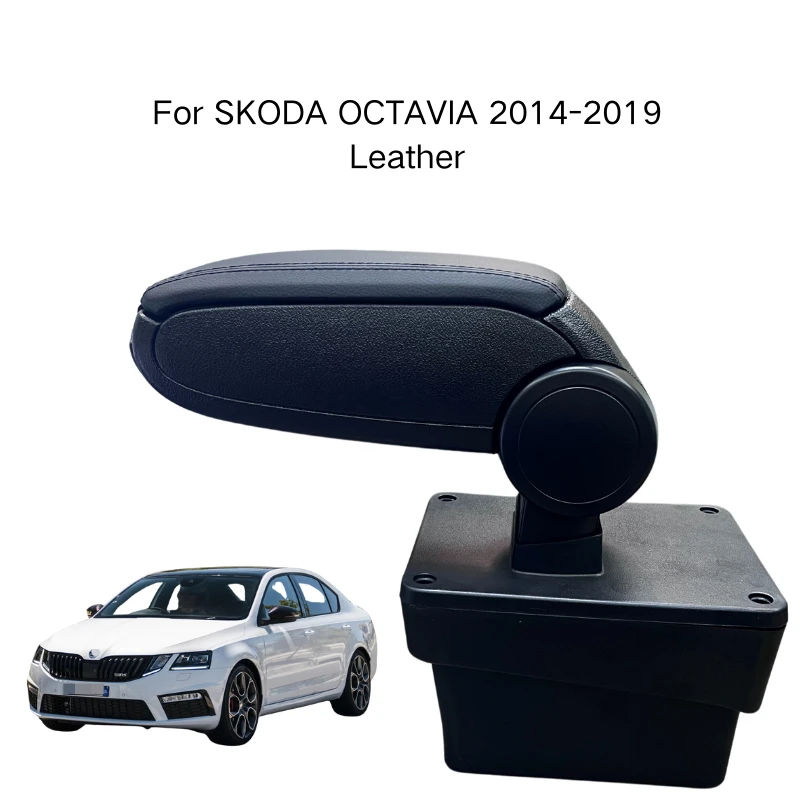 

Armrest For SKODA OCTAVIA 2014-2019 Leather Custom Fit Center Console Storage Box Vehicle Accessories Comfortable Driving