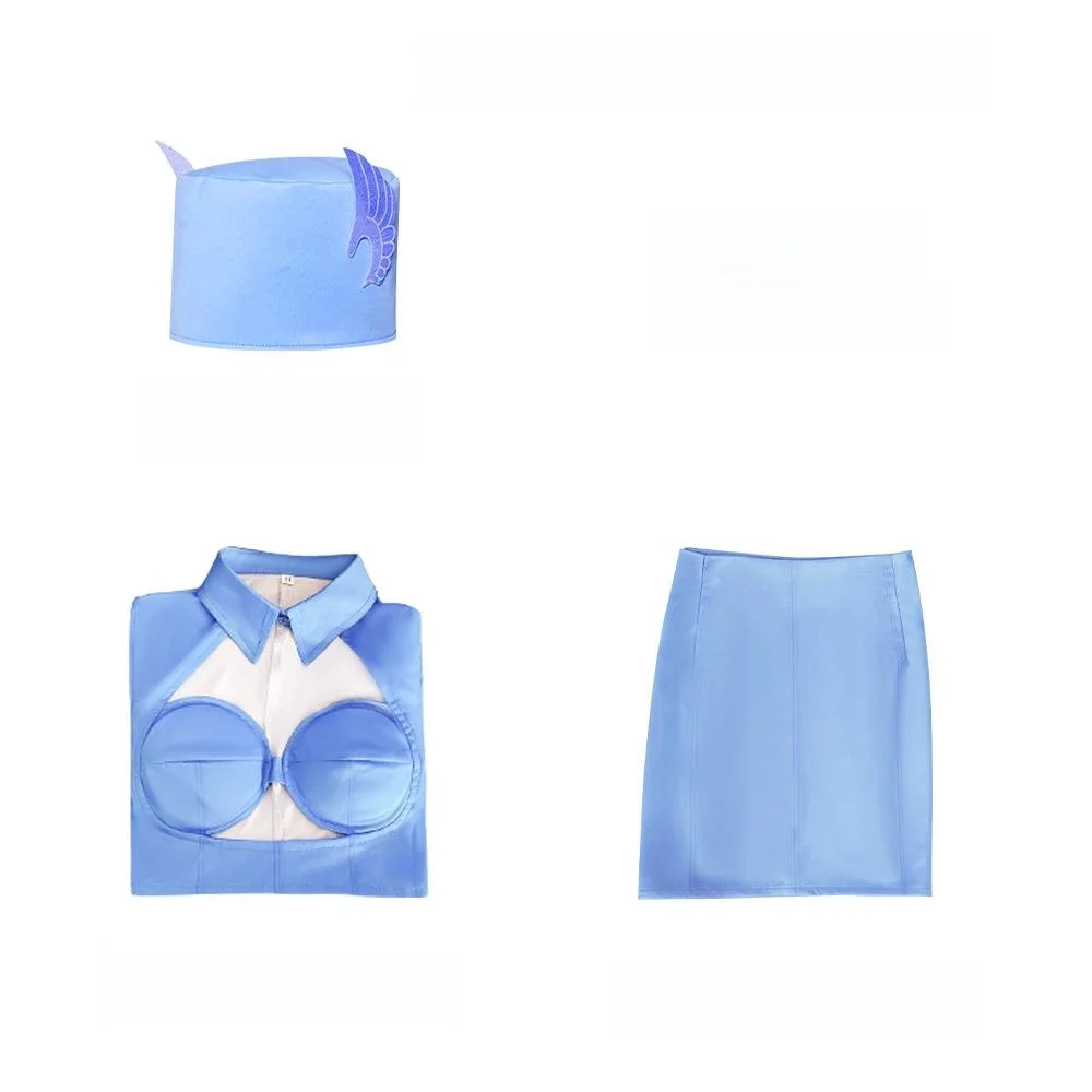 

loween Funny Festival Costume Skirt Air Steward orm Movie Fifth Element Emp Steward Skirt Ladies' Costume