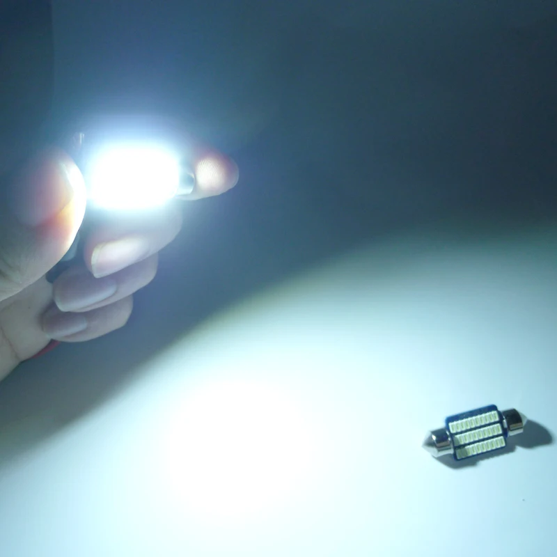2pcs/4pcs 31mm 36mm 39mm 42mm Led Light Interior Reading Light Roof Dome Lamp Led License Plate Light Ice Blue Warm White
