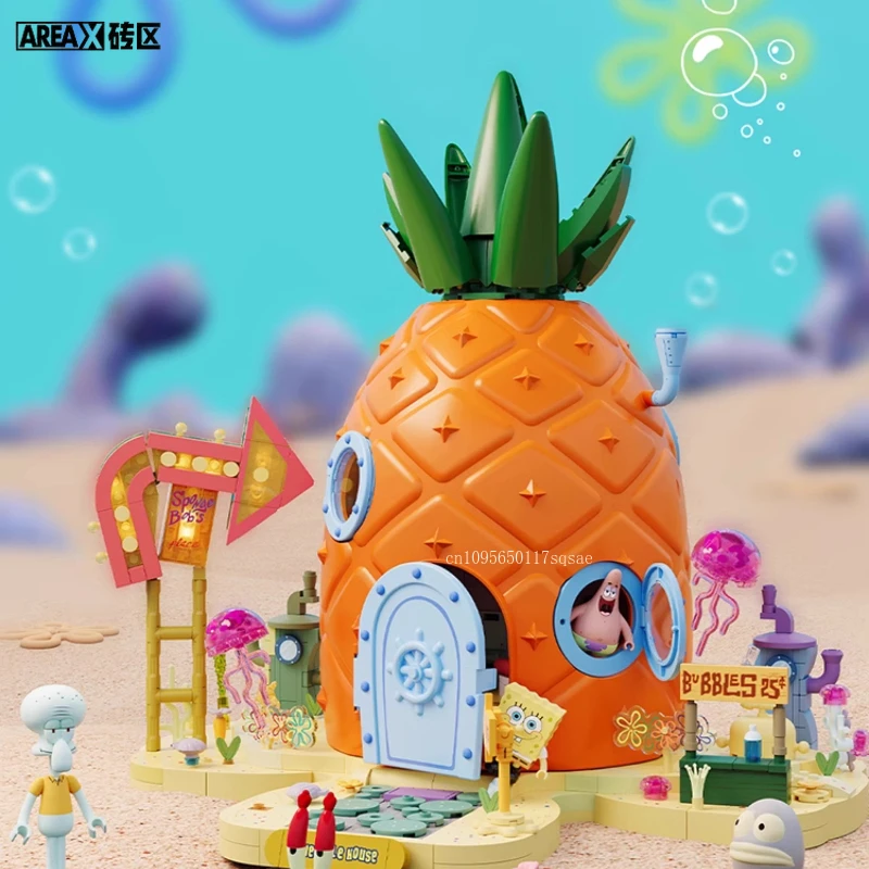 Bob l'éponge SquarePants ananas maison blocs de construction édition phare assemblage pour enfants Puzzle jouet modèle cadeau blocs de construction