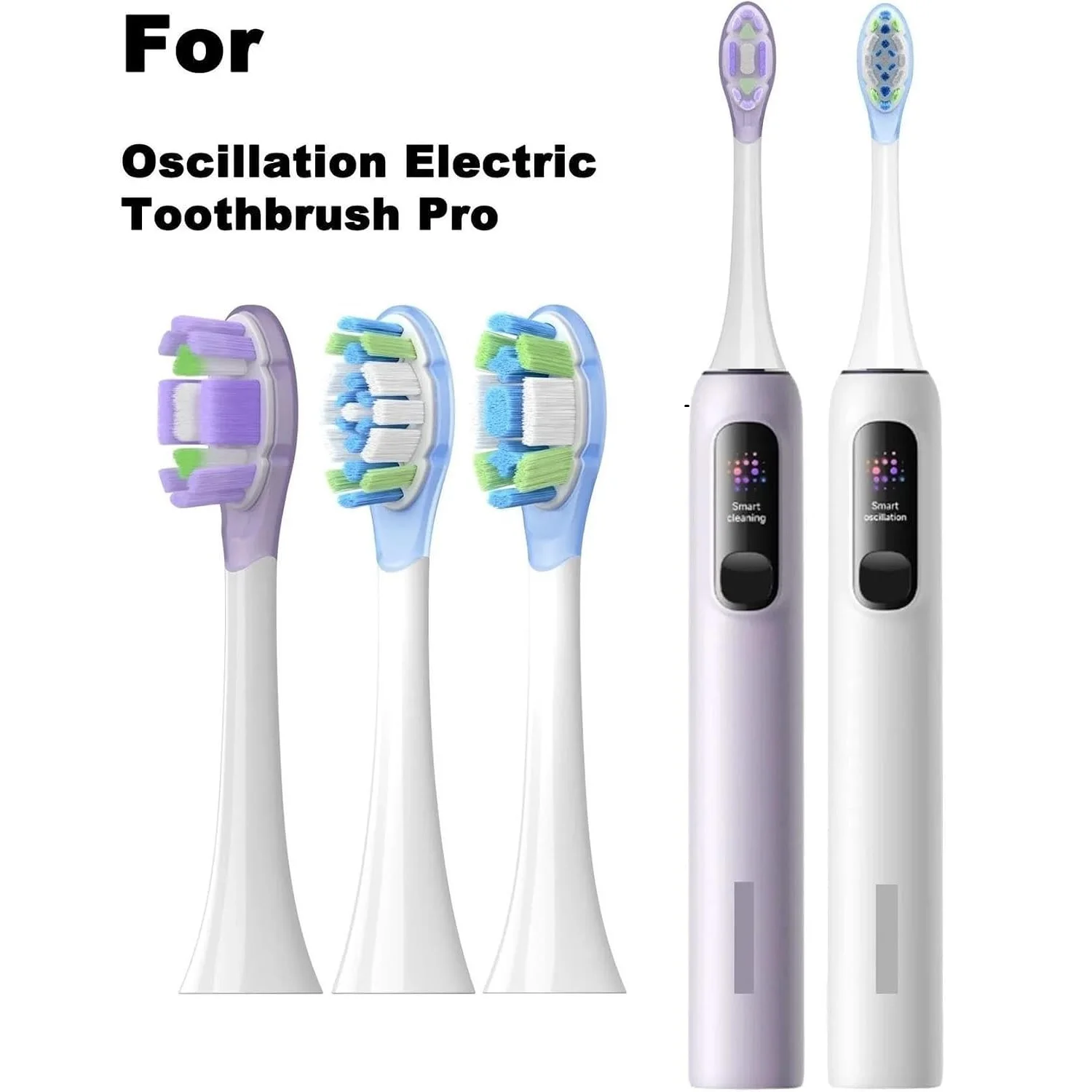 4 Pcs/Pack Replacement Oscillation Electric Toothbrush Head For Xiaomi Mijia Pro MES610/MES609 Clean/Careful Brush Head