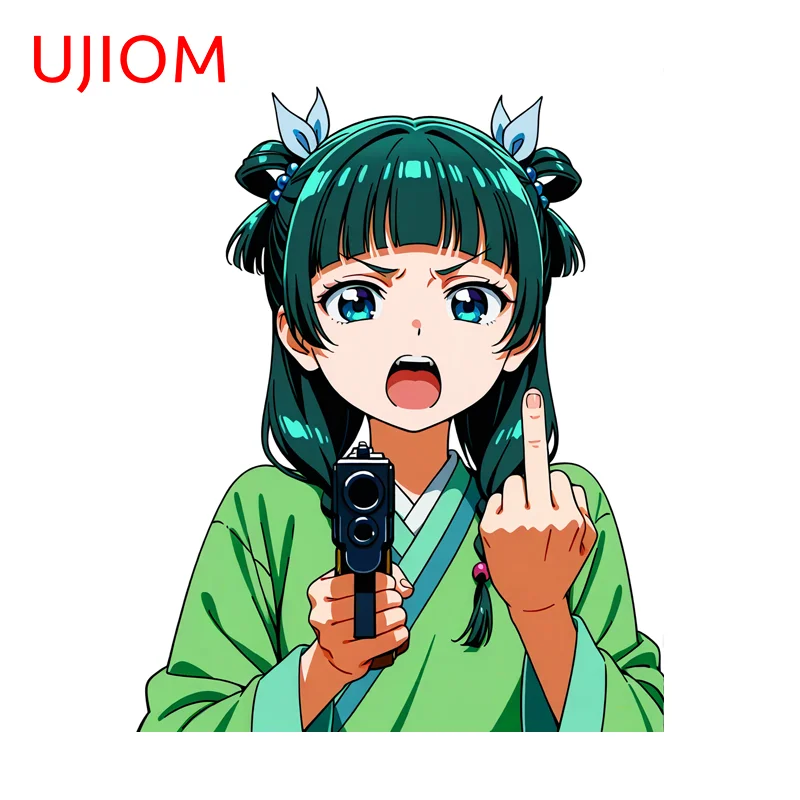 UJIOM Maomao Flip The Bird Wall Sticker Enchanting Waterproof Graphics Decal Suitable For Wardrobe Vestibulec Decoration