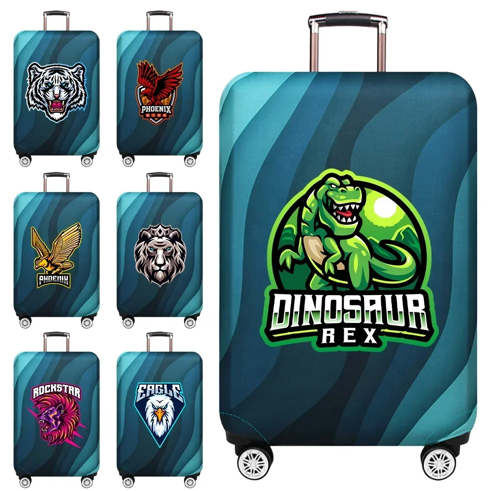 Luggage Cover Travel Suitcase Protective Cover Teamlogo Pattern Series Dust-Proof Stretch Fabric for 18-32inch Baggage Case