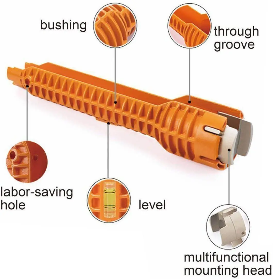 Llave de grifo, instalador de fregadero, tazón de inodoro, lavabo, baño, cocina, fontanería, más Herramientas de reparación e instalación
