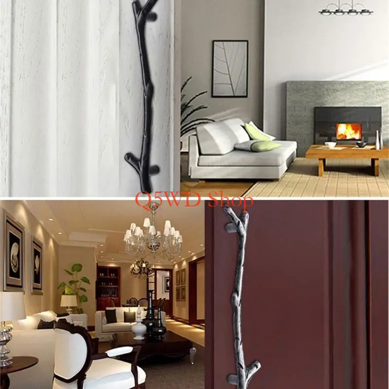 Q5WD Vintage Tree Branch Tay cầm Tủ quần áo Knob tủ kéo Tấm tủ kéo
