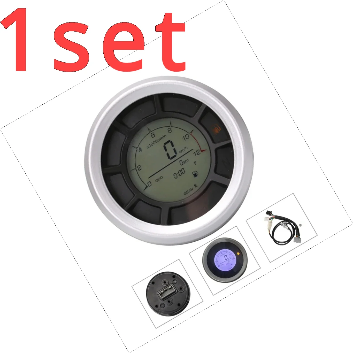 

1set For LCD digital 95mm odometer speed meter universal motorcycle instrument speed meter