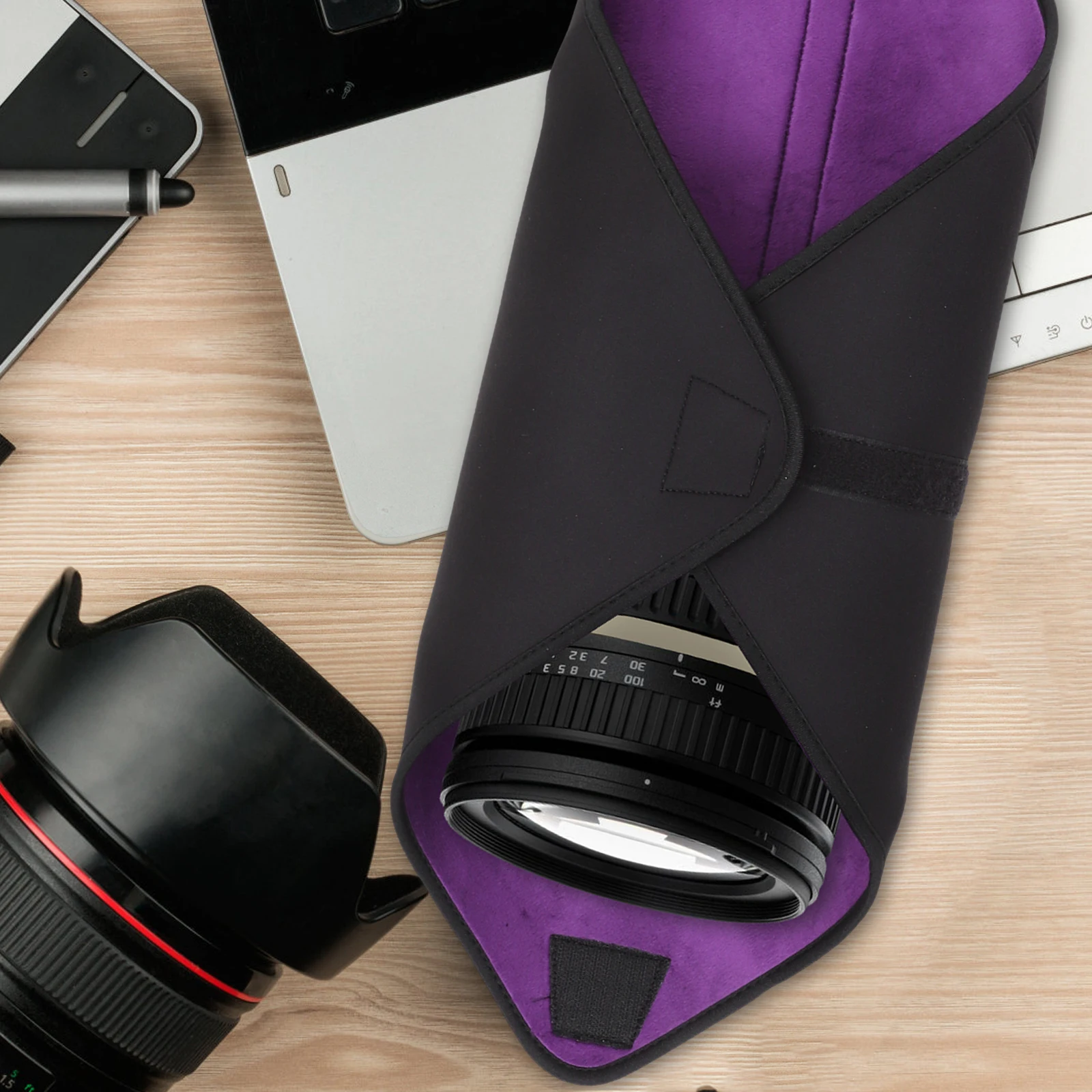 

Fleece Camera Inner Liner Bag Lens Protector Cloth Protective Film Wrap Neoprene Storage Pouch Travel Wrapper