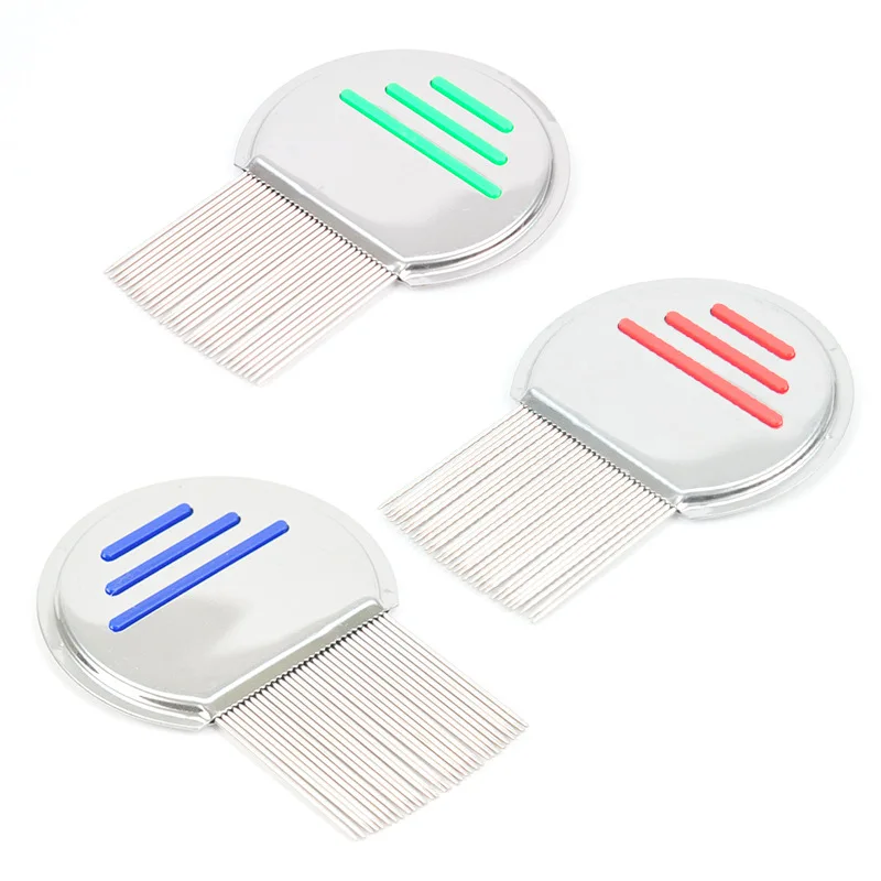 Stainless Steel Terminator Lice Comb Children Hair Removal Headdress Super Density Teeth Remove Nits Comb Dog Brushes Accessory