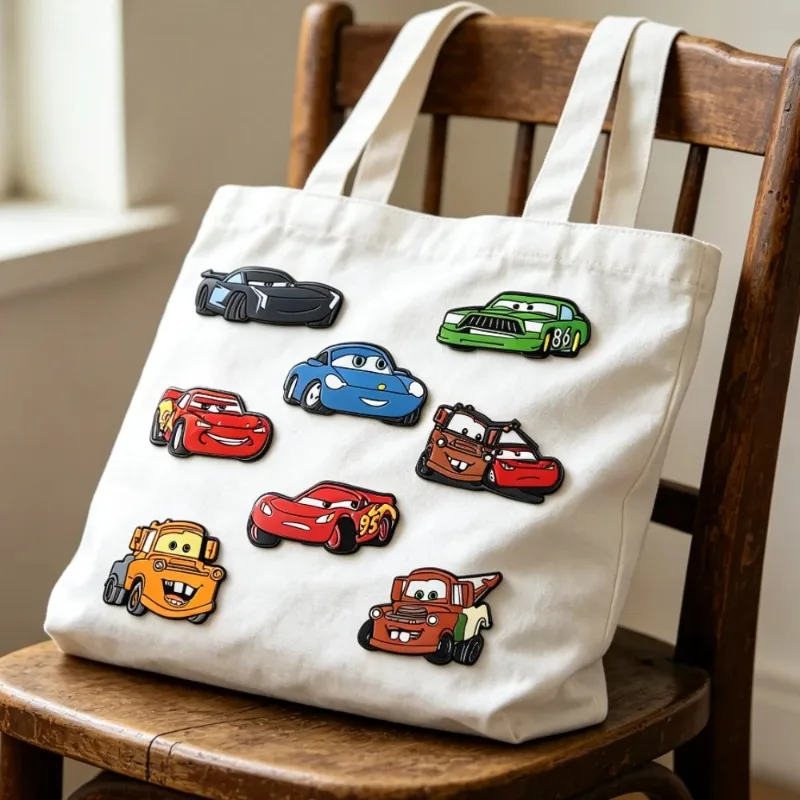 8pcs Set Cute Cartoon Car Badge Cool Brooches for Backpacks Jackets Bags Comedy Movie Badge Cute Cartoon Lapel Pins Student Gift