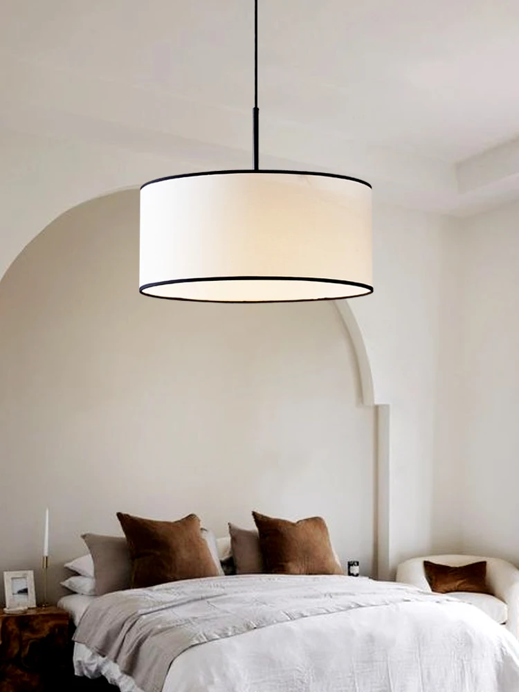Wabi Sabi Pendant Light Vintage Nordic Fabric Hanging Lamp for Kitchen Restaurant Living Room Home Decor Suspension Luminaire