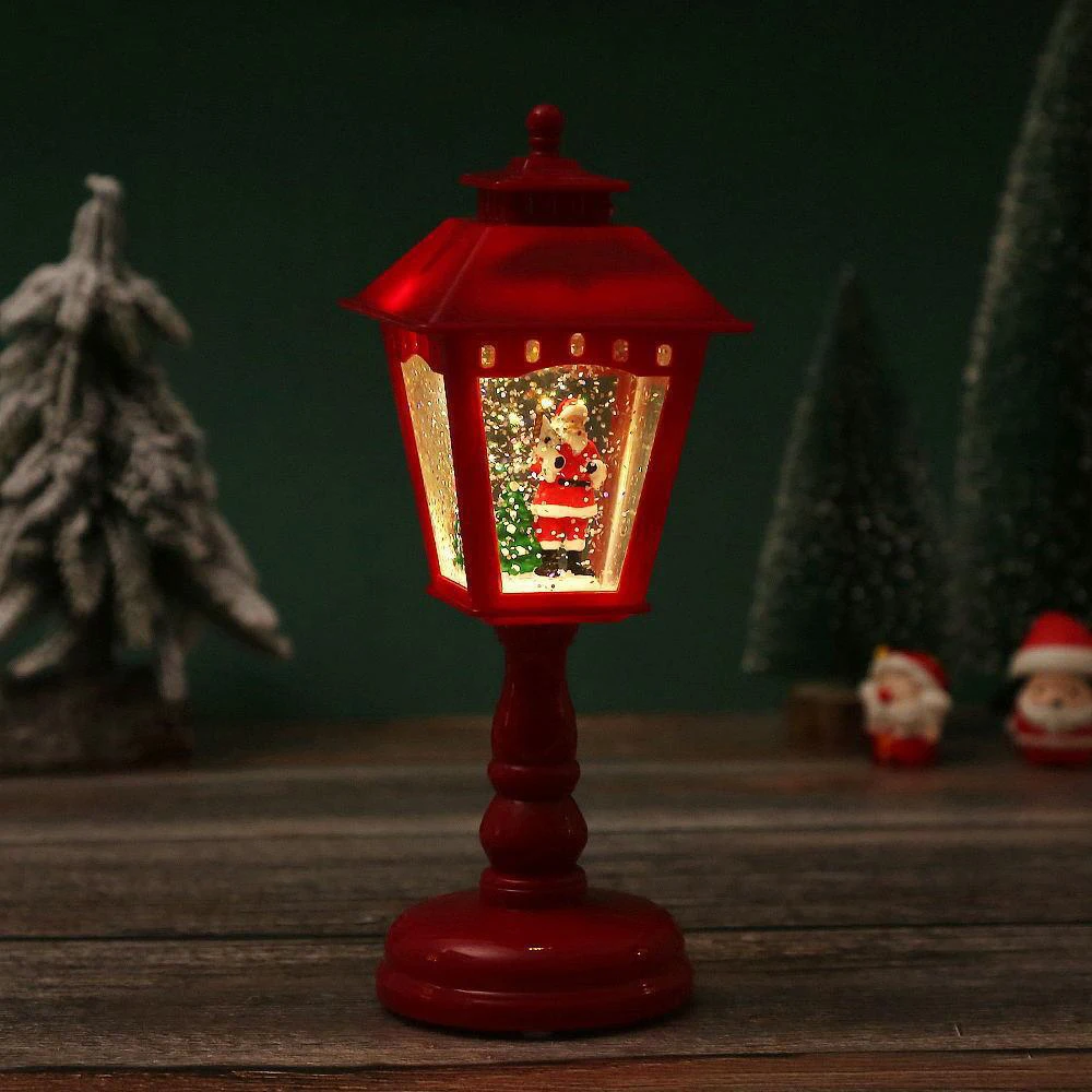 Christmas Decorations Wind Lights, Lighting Music Desk Lights Small Night, Santa Lantern, Christmas Children Gifts