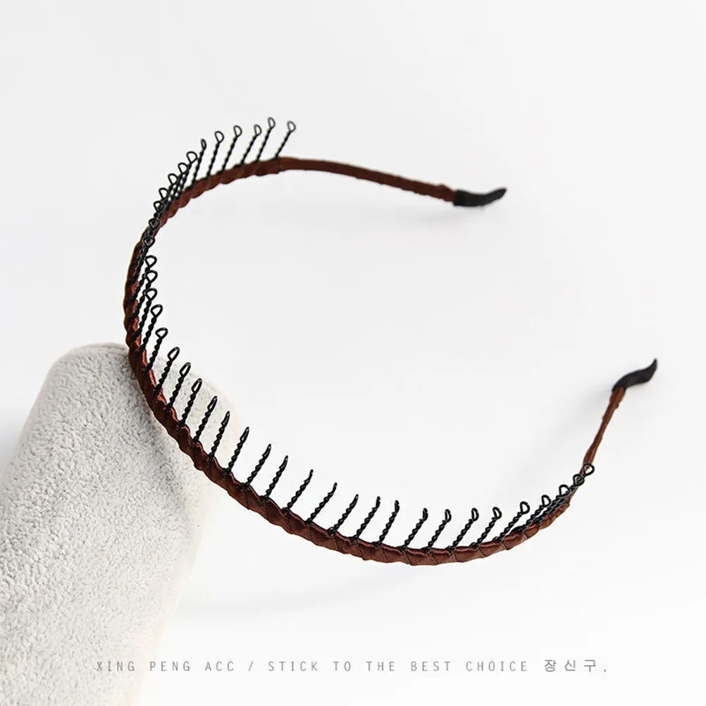 

Набор из 7 металлических ободков для волос с длинными зубцами-гребнями, нескользящие, для женщин и девушек, для тренировок, макияжа, повседневного использования, разные цвета