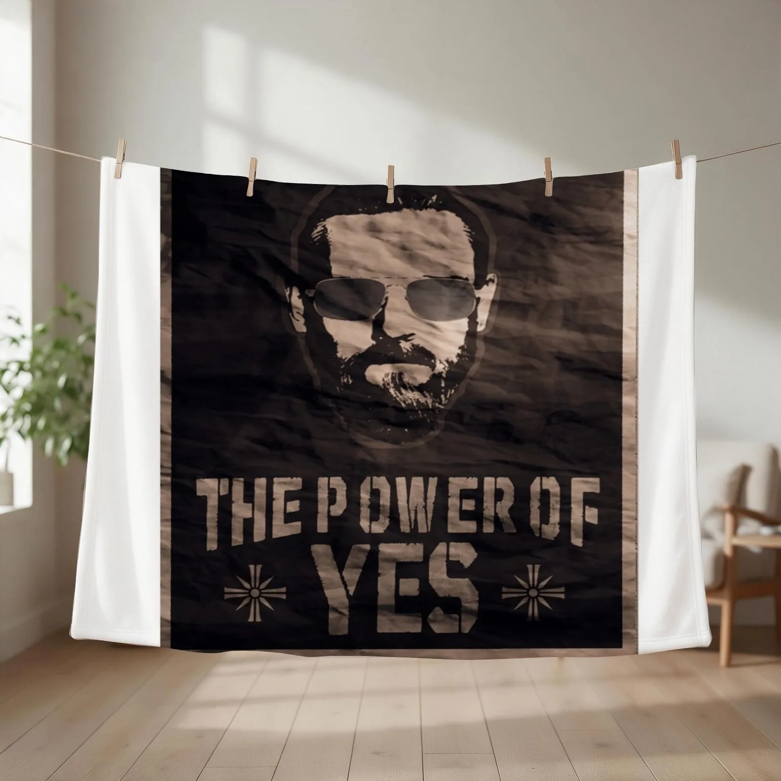 The Power of Yes Throw Blanket couch cozy soft plush fuzzy picnic outdoor blanket