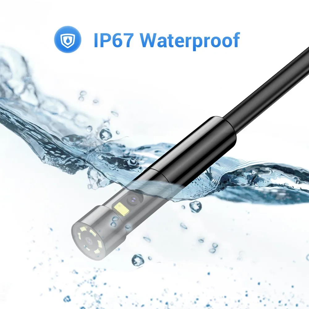 Dual Lens Industriële Endoscoop Camera Snake 1080 P Borescope Inspectie Met 7 LED Verlichting IP67 Waterdichte Riool Ios Cam PQ310