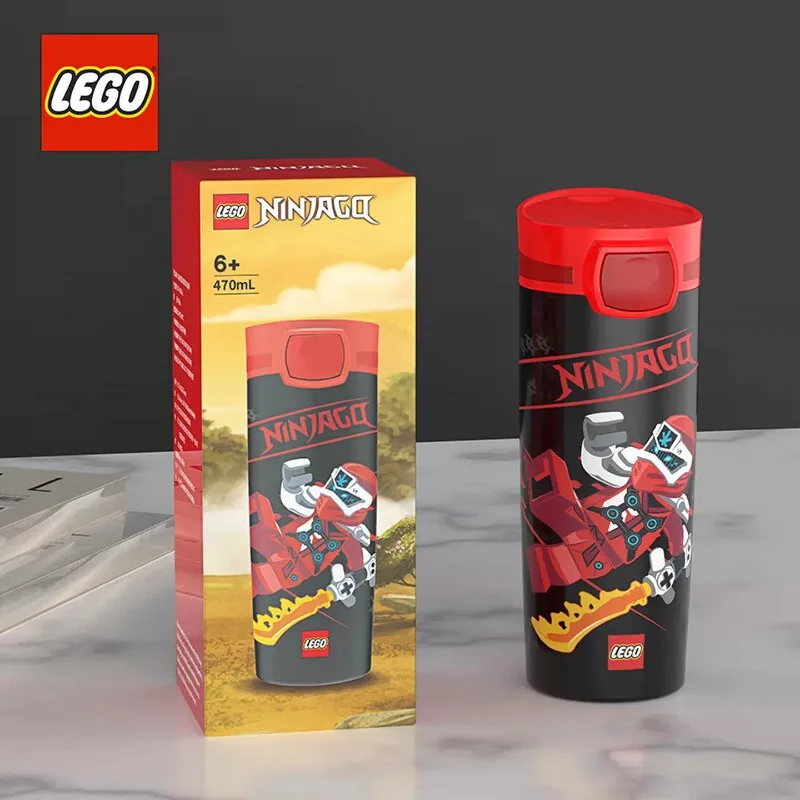 

LEGO Ninjago Kai 304 Stainless Steel Insulated Bottle 470ml, Leakproof Portable for Students, Car Interior Water Cup