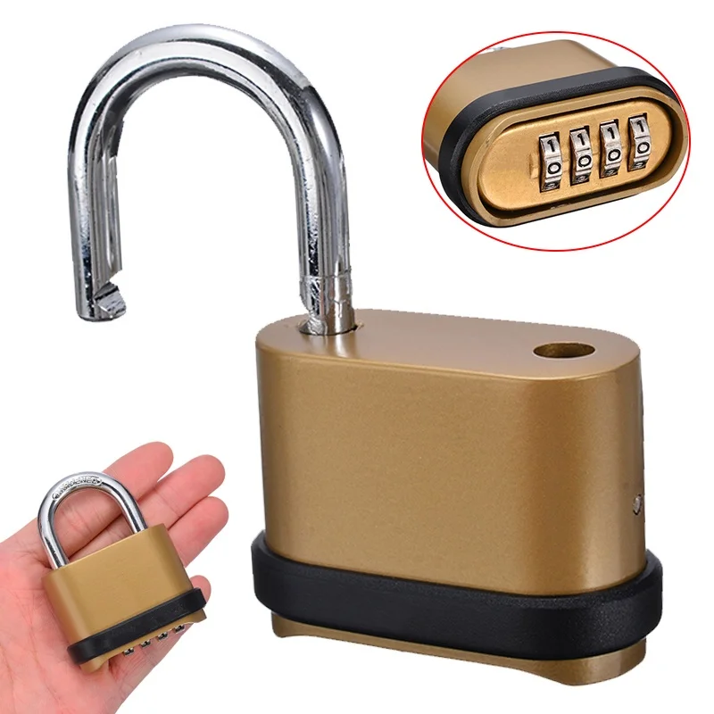 1PCS Combination Padlock Brass With Number Password Weatherproof Anti-Rust Anti-Theft Warehouse Special Lock Truck Door Lock