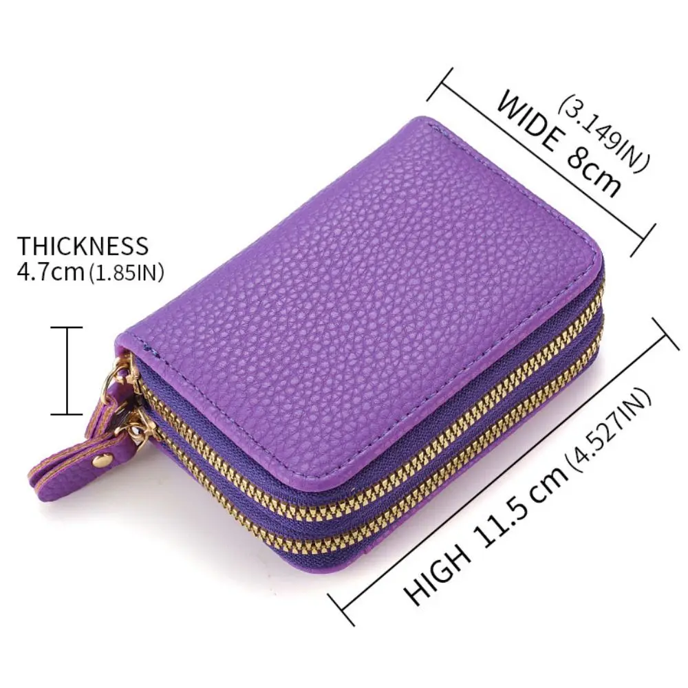 Fashion PU Leather Leather Women Wallets Black Pink Purple Large Capacity Coin Purse Zipper Storage Bag Women