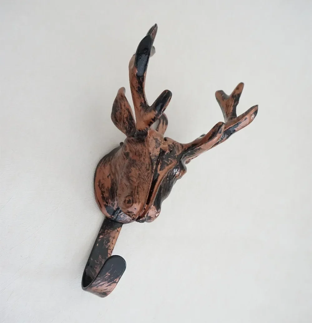 

Уникальный настенный крючок с оленем, металлические настенные крючки в винтажном стиле, декоративные крючки/медные крючки для одежды, вешалка для одежды, вешалка для одежды