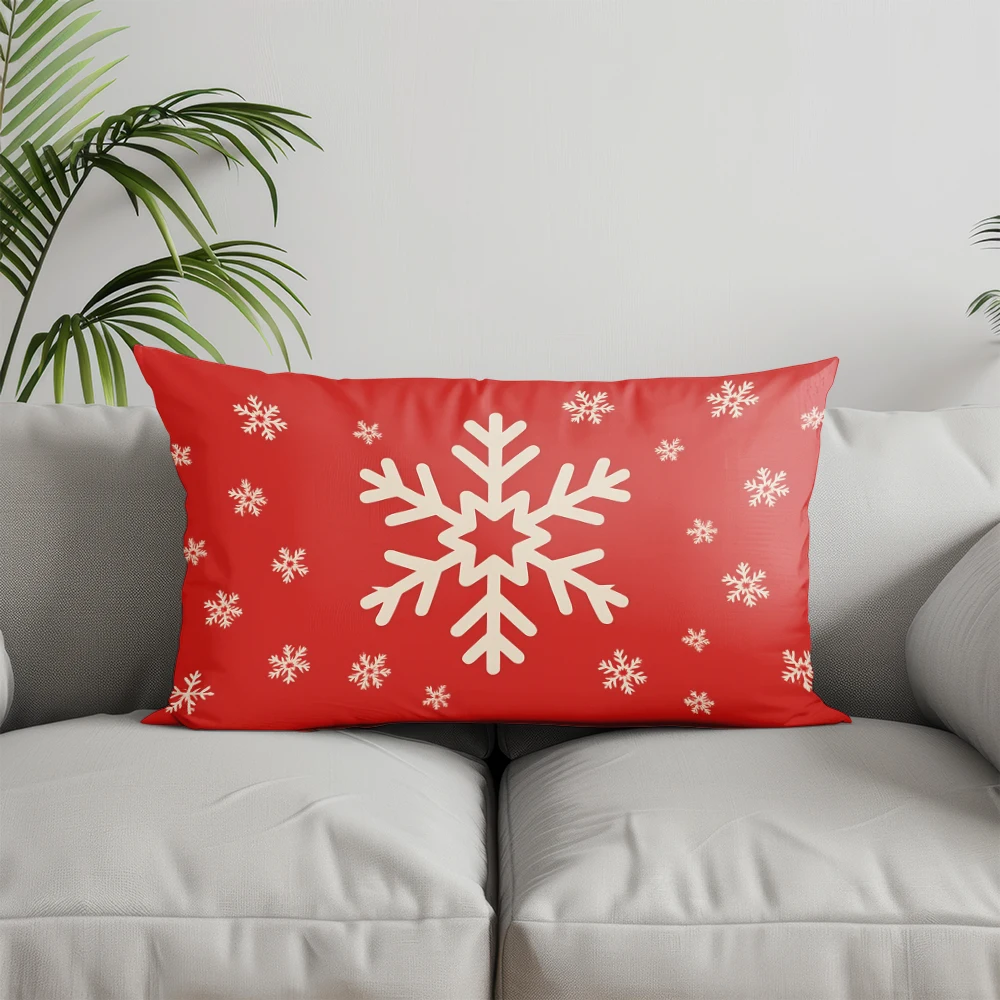 ديكور المنزل وسادة شجرة عيد الميلاد لقضاء عطلة مناسبة لأريكة غرفة النوم غطاء وسادة السيارة وسادة الظهر المستطيلة #5