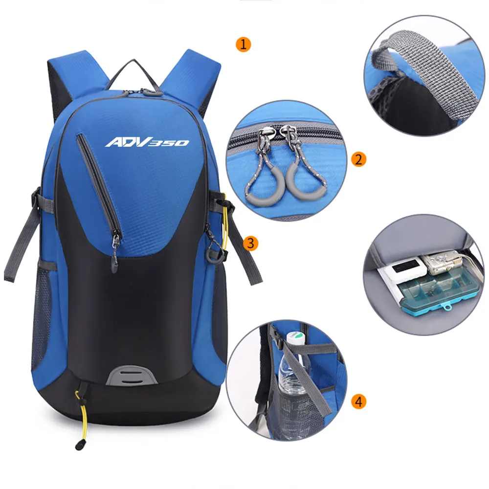 Mochila impermeable con logotipo para Honda Adv150 Adv350 Adv 150 350 40L de capacidad, almacenamiento, bolsa de viaje, accesorios de motocicleta