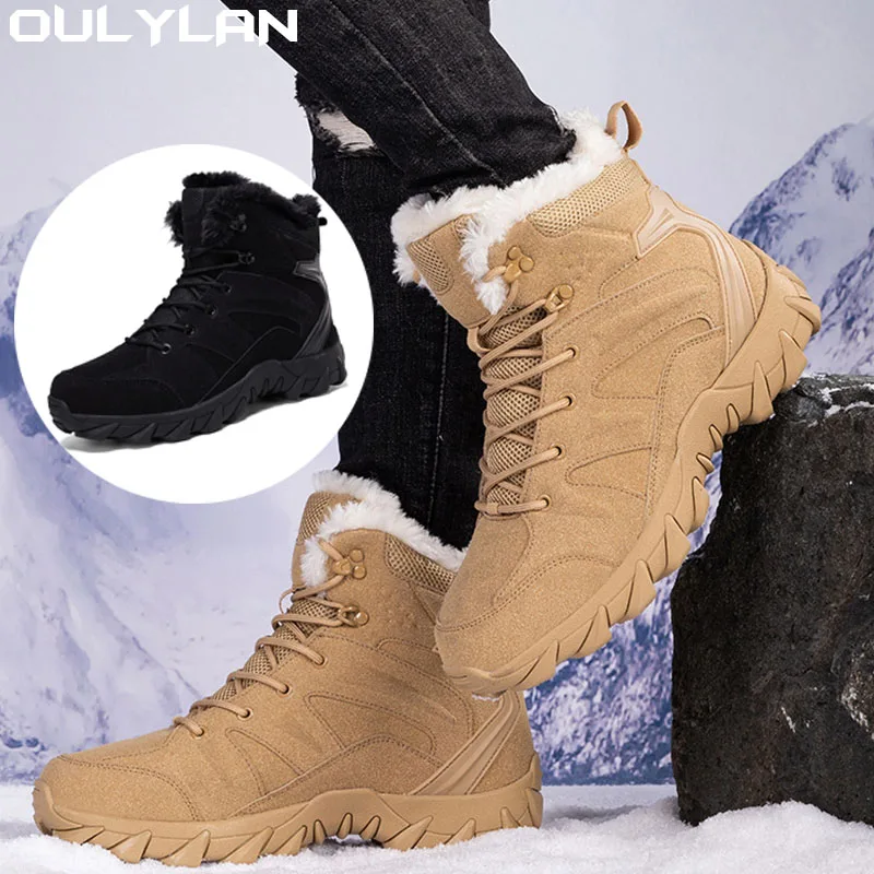 Winter Warm Sports Climbing Ankle Boots Outdoor Climbing Hiking Cotton Shoes Men Women Classic Desert Shoes Snow Boots