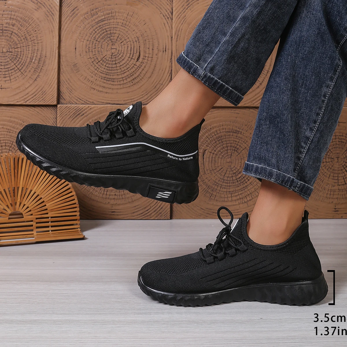 

Men's Breathable Mesh Sneakers, Trendy Versatile Dad Shoes, Soft Sole Non Slip Lightweight Casual Walking Sports Trainers