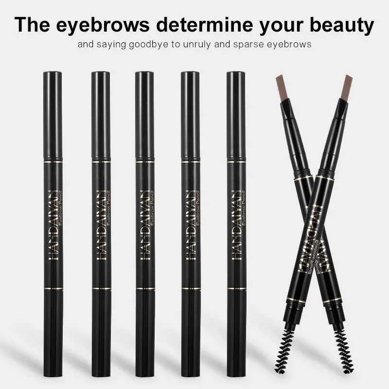 Double-Ended 5 Colors Eyebrow Pencil Natural Non-fading Waterproof Long-Lasting Filling And Outlining Eyebrow