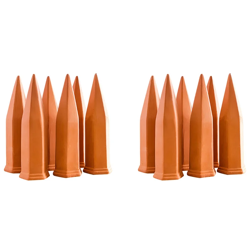 

12Pcs Plant Waterer Of Terracotta Self Watering Spikes Plant Watering Devices For Vacation For Indoor&Outdoor-B09B
