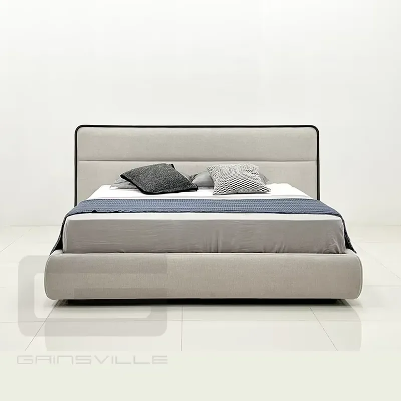 Gainsville Furniture Multi-functional Modern Simple Bedroom High Box Storage Bed Double Bed Hotel Home Storage Design Modern