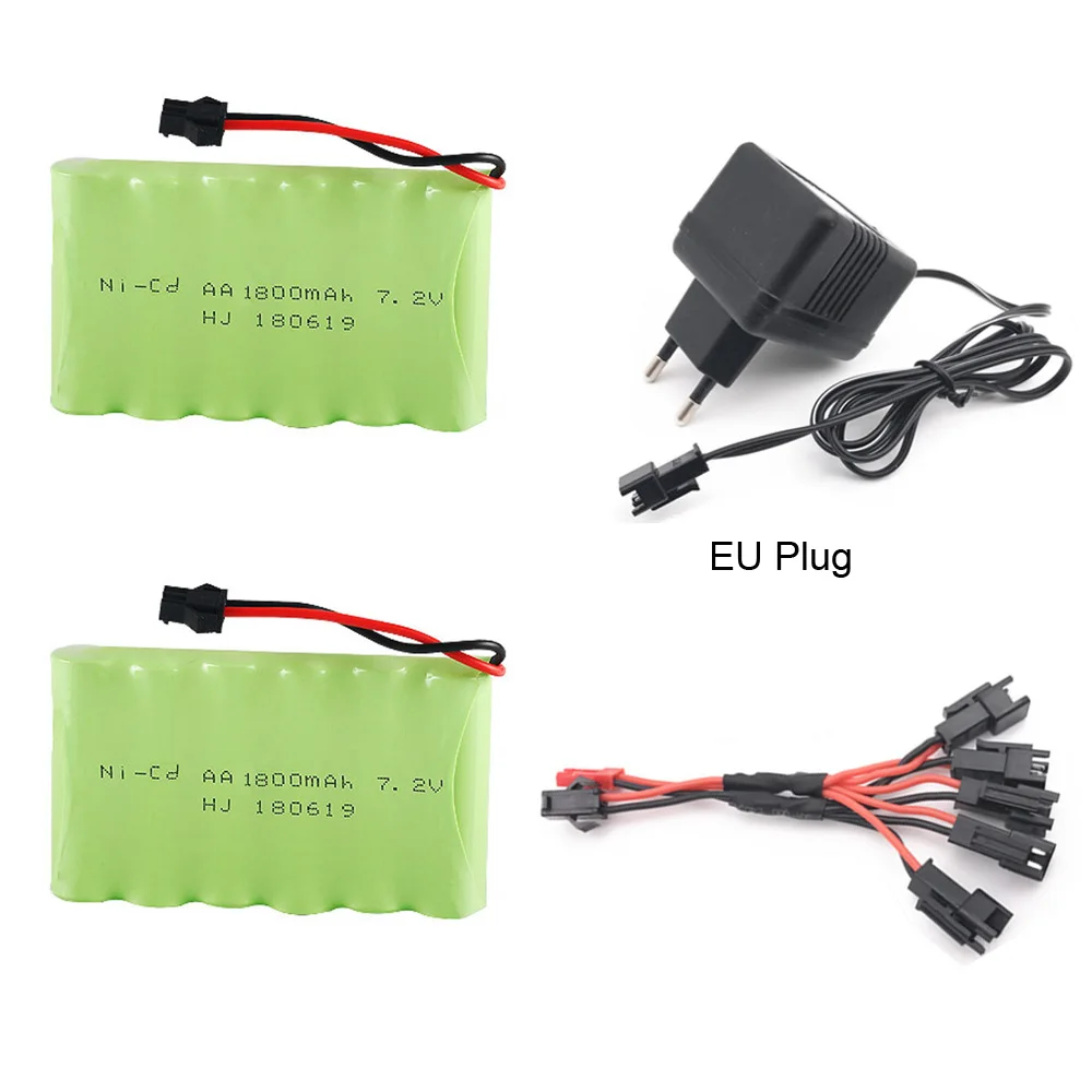 7.2V 1800mah NI-CD Battery with Charger set for RC toy Car Boat GUN TANK Truck Trains RC toy model 7.2v NI-CD Battery toy parts