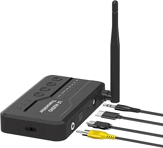 

Аудиопередатчик Blue Tooth 5.4 для телевизора Auracast Аудиопередатчик Aptx без потерь/адаптивный аудиоадаптер LE Blue Tooth