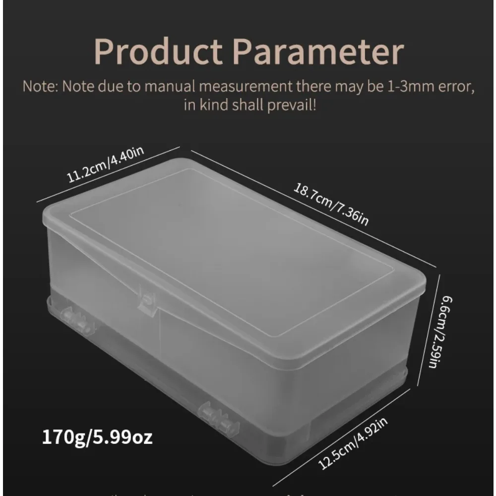 Dual-Open 2-Tier Super Capacity Pp Storage Box for Nail Tools Gel Polish Empty Nail Art Organizer Brush File Manicure Container view 6