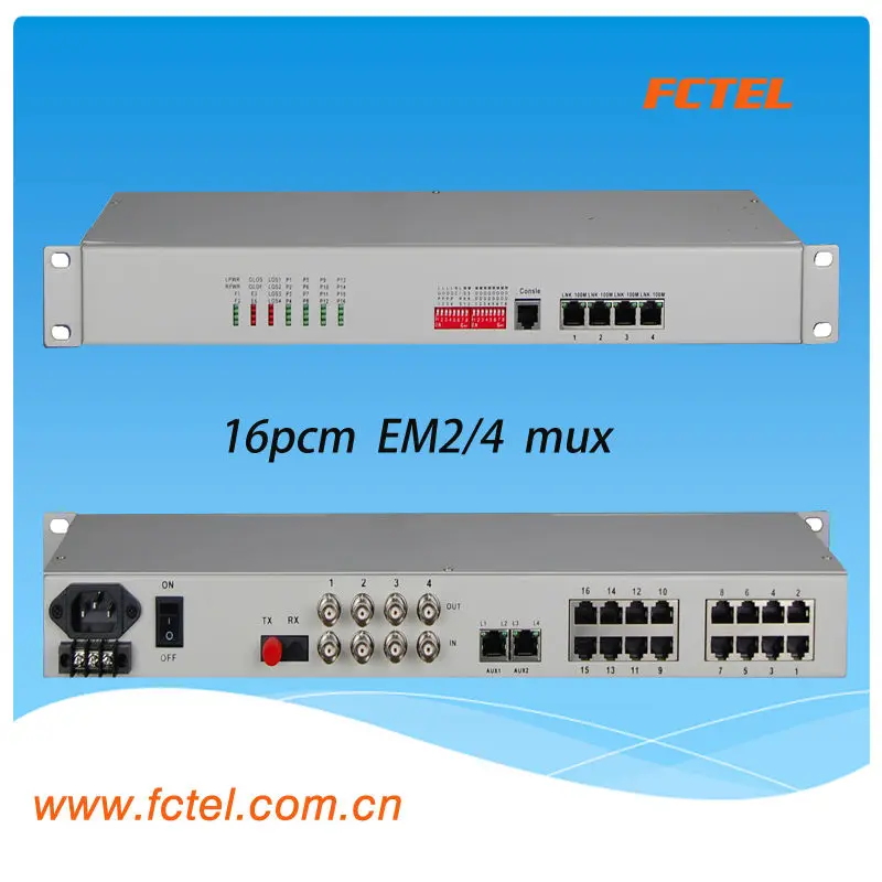 16 Ch Telephone over fiber Voice Multiplexer