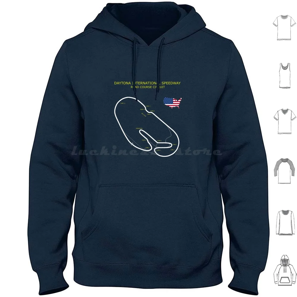 The Daytona Road Course Hoodies Long Sleeve Daytona International Speedway Daytona Speedway Daytona 24 Hours Daytona