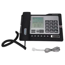 LCD Display Corded Landline Phone with Caller ID, Hands-Free, Mute Function & Voice Prompt - Wired Telephone