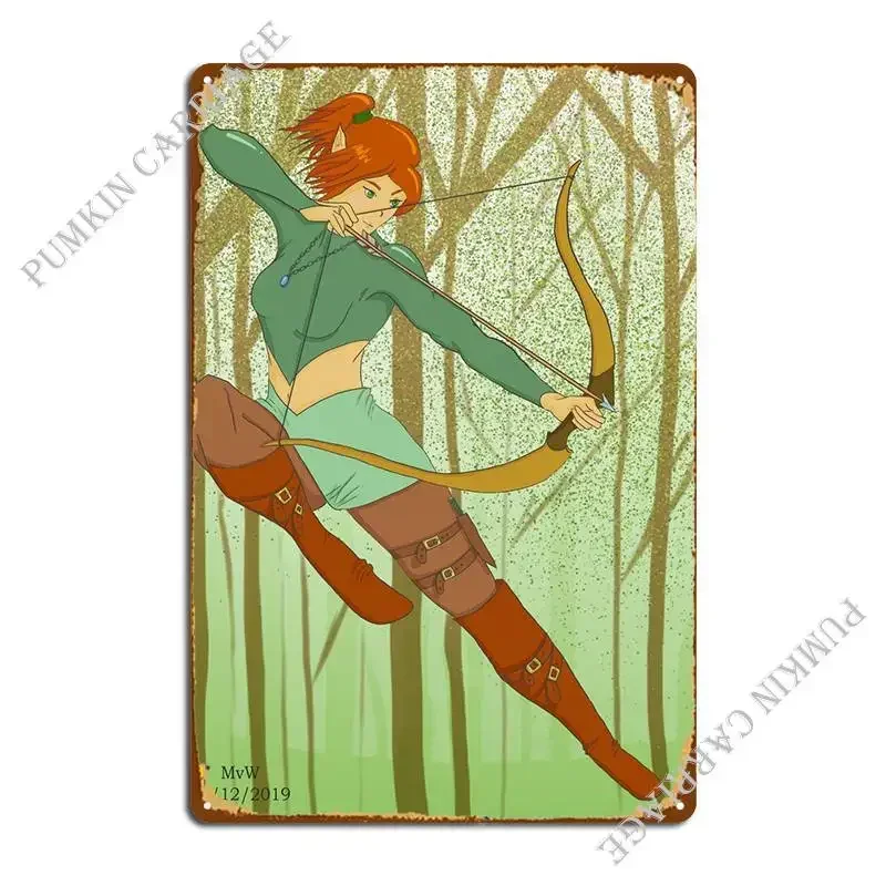 Elvish Archer Metal Plaque Poster Painting Sign Wall Decor Wall Decor Designs Tin Sign Poster