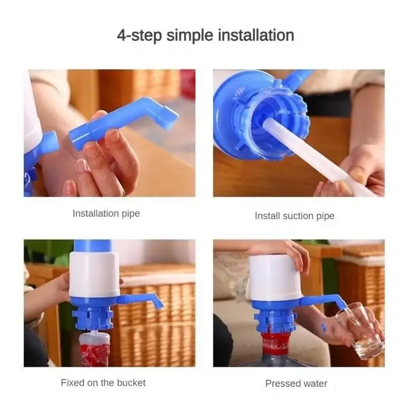 Distributeur de pompe manuelle à action de vide innovante, eau potable en bouteille portable, presse à main perfecTube