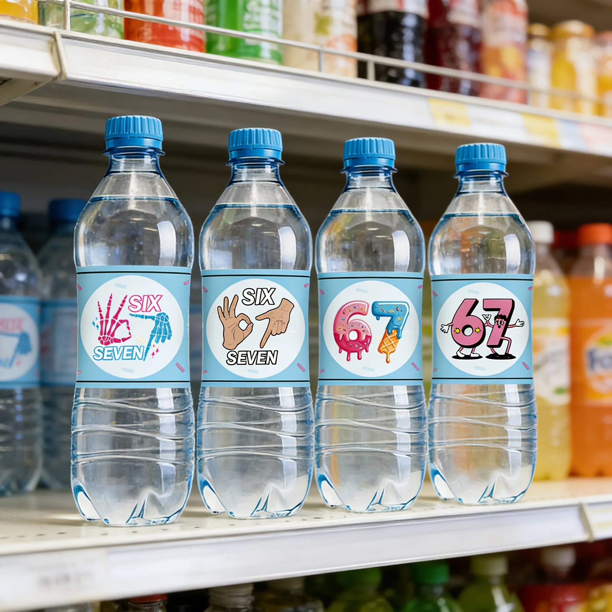 

10Pcs Ice Cream Baseball Bottle Stickers - Birthday Party Decor Labels