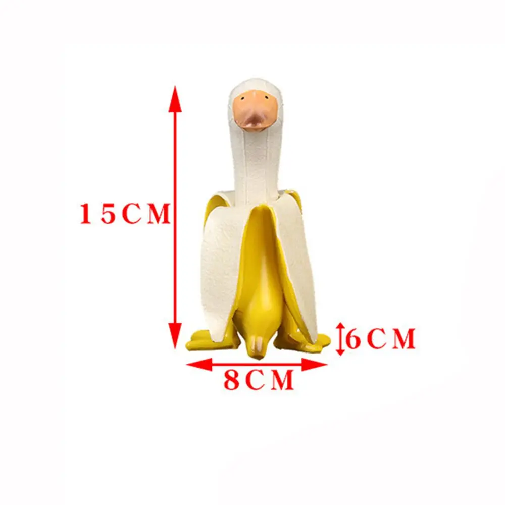 Yard Decorations Art Peeled Banana Garden Statue Creative Duck Statue For Outdoor Decor Garden Ornaments Accessories