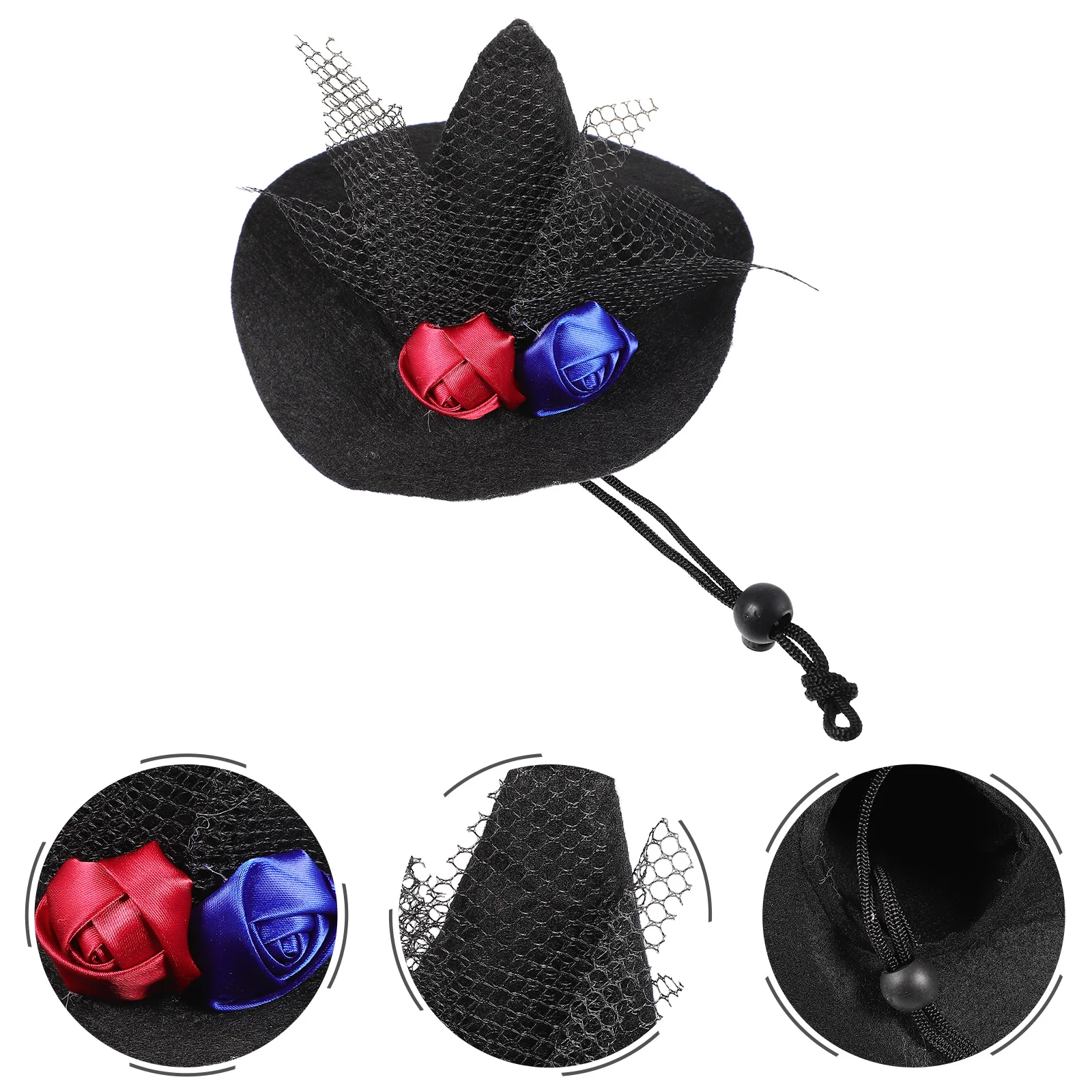 

Halloween Dog Hat Cat Small Animal Costume Pet Decor Black Non-woven Fabric Hats for Dogs